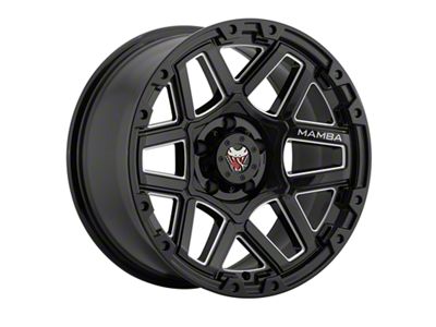 Mamba Offroad Wheels Type M23 Gloss Black Machined 6-Lug Wheel; 18x9; -12mm Offset (99-06 Sierra 1500)