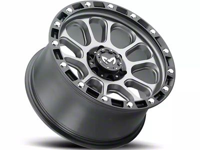 MKW Offroad M204 Matte Gray 6-Lug Wheel; 18x9; 1mm Offset (19-24 Silverado 1500)