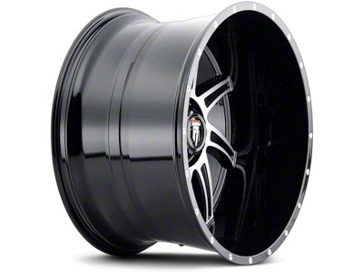 American Truxx Vortex Gloss Black Machined 6-Lug Wheel; 20x10; -24mm Offset (99-06 Sierra 1500)