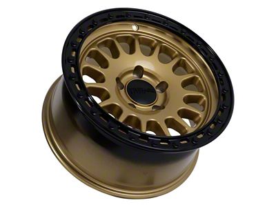 Tremor Wheels 104 Aftershock Gloss Gold with Gloss Black Lip 6-Lug Wheel; 17x8.5; 0mm Offset (21-24 F-150)