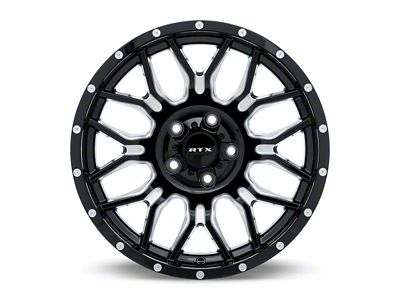 RTX Offroad Wheels Claw Gloss Black Milled with Rivets 6-Lug Wheel; 18x9; -12mm Offset (15-20 F-150)