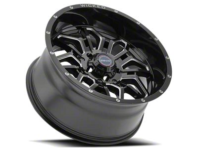 Wicked Offroad W909 Gloss Black Milled 6-Lug Wheel; 20x10; -24mm Offset (09-14 F-150)
