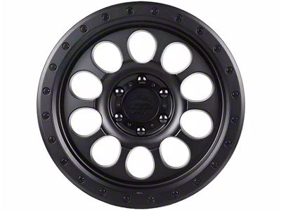 Lock Off-Road 50Cal Matte Black with Matte Black Ring 6-Lug Wheel; 17x9; -12mm Offset (15-20 F-150)