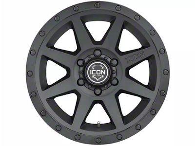 ICON Alloys Rebound Double Black 6-Lug Wheel; 17x8.5; 6mm Offset (21-24 F-150)