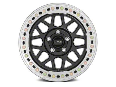 KMC Grenade Crawl Beadlock Satin Black 6-Lug Wheel; 18x9; -24mm Offset (04-08 F-150)