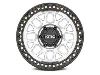 KMC GRS Machined with Satin Black Lip 6-Lug Wheel; 20x9; 0mm Offset (15-20 F-150)