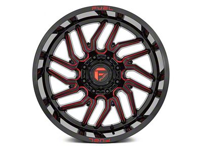 Fuel Wheels Hurricane Gloss Black Milled Red Tint 6-Lug Wheel; 20x10; -18mm Offset (15-20 F-150)