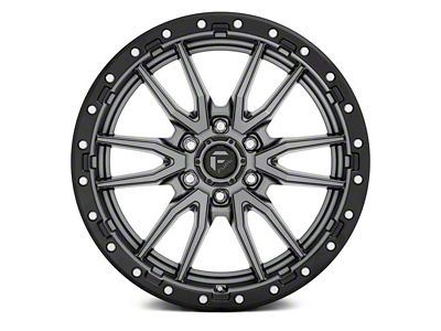 Fuel Wheels Rebel Matte Gunmetal with Black Bead Ring 6-Lug Wheel; 18x9; 20mm Offset (09-14 F-150)