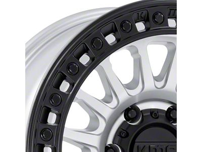 KMC IMS Machined with Matte Black Lip 6-Lug Wheel; 17x8.5; -10mm Offset (09-14 F-150)