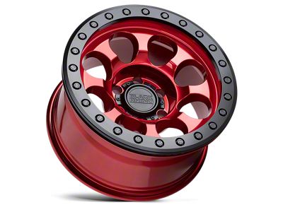 Black Rhino Riot Candy Red with Black Ring and Bolts 6-Lug Wheel; 17x8.5; 0mm Offset (15-20 F-150)