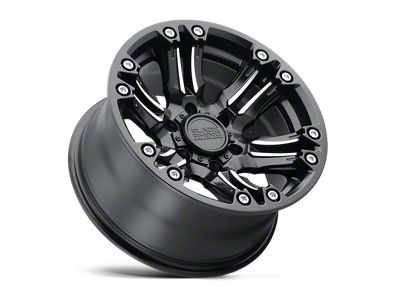 Black Rhino Asagai Matte Black and Machined with Stainless Bolts 6-Lug Wheel; 18x9.5; 12mm Offset (15-20 F-150)