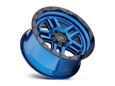 Black Rhino Barstow Dearborn Blue with Black Ring 6-Lug Wheel; 20x9.5; 12mm Offset (21-24 F-150)