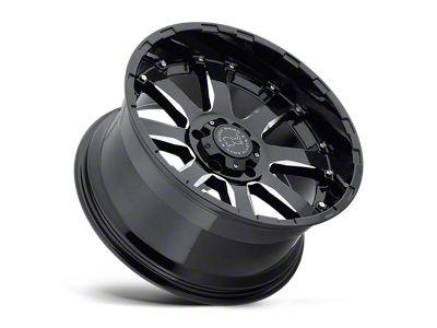 Black Rhino Sierra Gloss Black with Milled Spokes 6-Lug Wheel; 22x10; 0mm Offset (15-20 F-150)