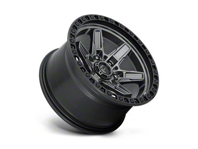 Fuel Wheels Kicker Matte Gunmetal with Black Bead Ring 6-Lug Wheel; 20x10; -18mm Offset (15-20 F-150)