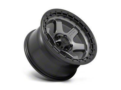 Fuel Wheels Block Matte Gunmetal with Black Ring 6-Lug Wheel; 18x9; 20mm Offset (21-24 F-150)