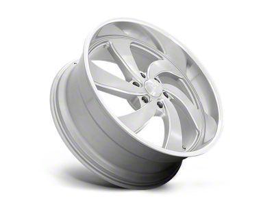 US Mag Desperado Silver Brushed Face Milled Diamond Cut Milled 6-Lug Wheel; 24x10; 25mm Offset (15-20 F-150)