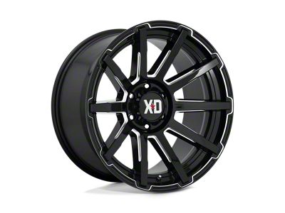 XD Outbreak Gloss Black Milled 6-Lug Wheel; 16x8; 10mm Offset (99-06 Sierra 1500)