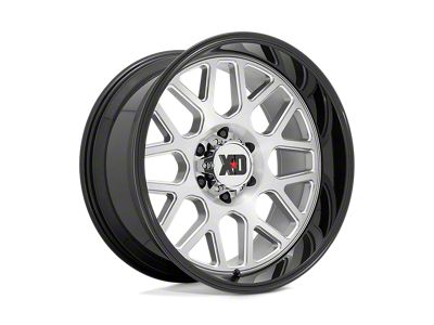 XD Grenade 2 Brushed Milled with Gloss Black Lip 6-Lug Wheel; 20x10; -18mm Offset (15-20 F-150)