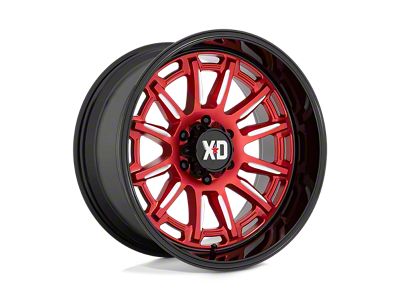 XD Phoenix Candy Red Milled with Black Lip 6-Lug Wheel; 20x10; -18mm Offset (04-08 F-150)