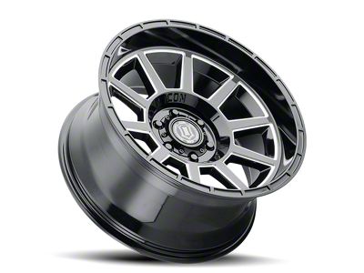 ICON Alloys Recoil Gloss Black Milled 6-Lug Wheel; 20x10; -24mm Offset (19-24 Sierra 1500)