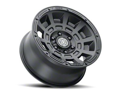 ICON Alloys Thrust Satin Black 6-Lug Wheel; 17x8.5; 0mm Offset (14-18 Silverado 1500)