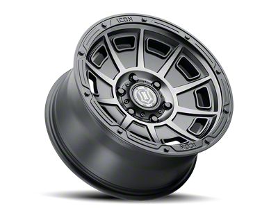 ICON Alloys Victory Smoked Satin Black 6-Lug Wheel; 17x8.5; 0mm Offset (19-23 Ranger)