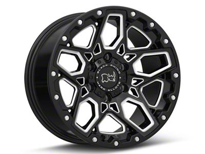 Black Rhino Shrapnel Gloss Black Milled 6-Lug Wheel; 17x9.5; 12mm Offset (19-22 Ranger)