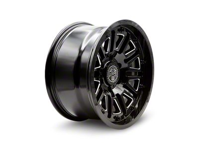 Thret Offroad Storm Gloss Black Milled 6-Lug Wheel; 18x9; -12mm Offset (19-24 Silverado 1500)