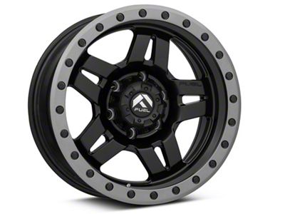 Fuel Wheels Anza Matte Black with Anthracite Ring 6-Lug Wheel; 18x9; 1mm Offset (19-23 Ranger)