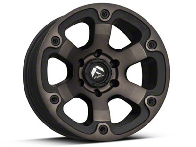 Fuel Wheels Beast Matte Black Machined with Dark Tint 6-Lug Wheel; 17x9; 20mm Offset (19-23 Ranger)