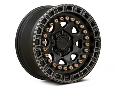 Black Rhino Carbine Matte Black with Machined Tinted Ring 6-Lug Wheel; 17x8.5; -18mm Offset (19-23 Ranger)