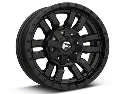 Fuel Wheels Sledge Gloss and Matte Black 6-Lug Wheel; 18x9; 1mm Offset (19-23 Ranger)