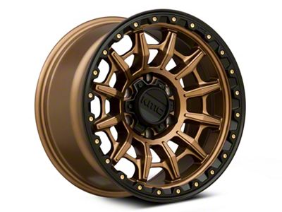 KMC Carnage Matte Bronze with Black Lip 6-Lug Wheel; 17x9; -12mm Offset (19-23 Ranger)