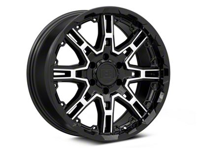 Level 8 Wheels Slingshot Gloss Black Machined 6-Lug Wheel; 20x11.5; -44mm Offset (19-23 Ranger)