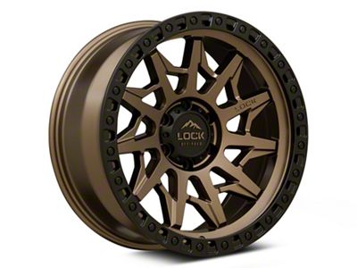 Lock Off-Road Lunatic Matte Bronze with Matte Black Ring 6-Lug Wheel; 20x9; 0mm Offset (19-23 Ranger)