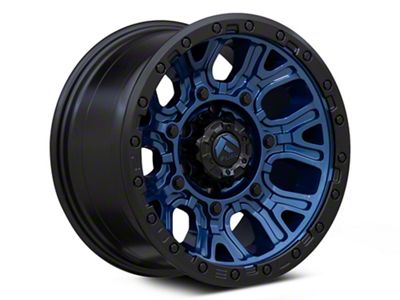 Fuel Wheels Traction Dark Blue with Black Ring 6-Lug Wheel; 17x9; 1mm Offset (2024 Ranger)