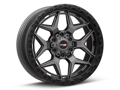 Vortek Off-Road VRT-603 Matte Titanium with Black Bead Ring 6-Lug Wheel; 18x9; 0mm Offset (19-23 Ranger)