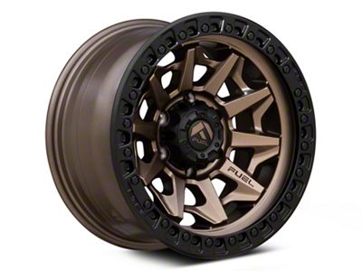 Fuel Wheels Covert Matte Bronze with Black Bead Ring 6-Lug Wheel; 18x9; -12mm Offset (15-20 Yukon)