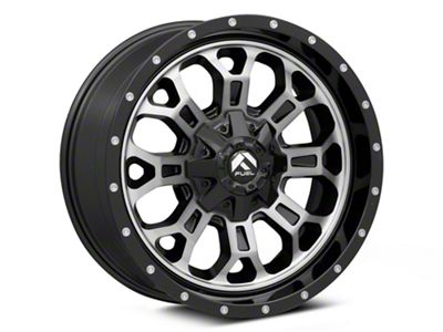 Fuel Wheels Crush Matte Black Machined 6-Lug Wheel; 20x9; 1mm Offset (07-14 Yukon)