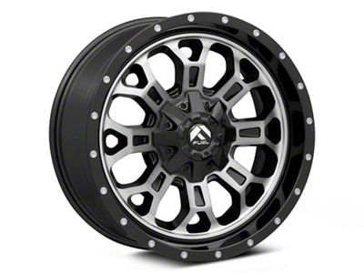 Fuel Wheels Crush Matte Black Machined 6-Lug Wheel; 20x9; 1mm Offset (15-20 Yukon)