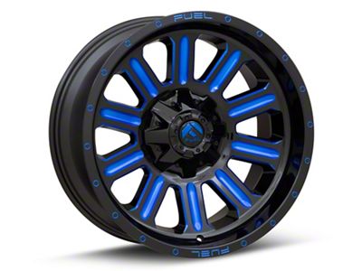 Fuel Wheels Hardline Gloss Black with Blue Tinted Clear 6-Lug Wheel; 20x10; -19mm Offset (07-14 Yukon)