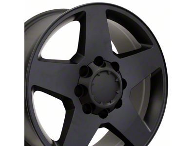 Silverado Style Matte Black 8-Lug Wheel; 20x8.5; 44mm Offset (11-14 Sierra 2500 HD)