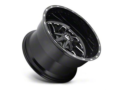 Fuel Wheels Triton Gloss Black Milled 8-Lug Wheel; 22x10; -18mm Offset (20-24 Silverado 3500 HD SRW)