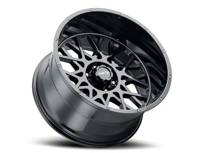 Vision Off-Road Rocker Gloss Black 8-Lug Wheel; 22x12; -51mm Offset (07-10 Silverado 2500 HD)