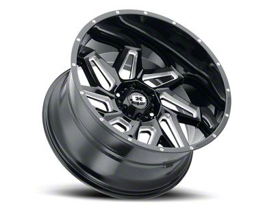 Vision Off-Road Spyder Gloss Black Milled 8-Lug Wheel; 20x10; -25mm Offset (20-24 Sierra 2500 HD)