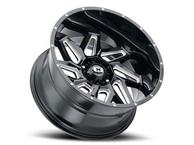 Vision Off-Road Spyder Gloss Black Milled 8-Lug Wheel; 20x10; -25mm Offset (15-19 Sierra 3500 HD SRW)