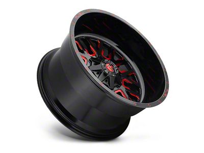 Fuel Wheels Stroke Gloss Black with Red Tint Clear 8-Lug Wheel; 18x9; -12mm Offset (06-08 RAM 1500 Mega Cab)