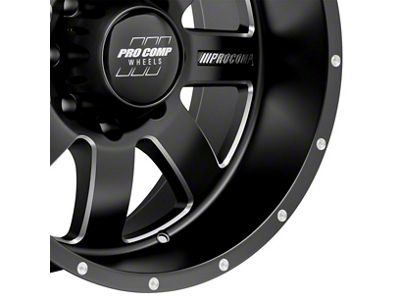 Pro Comp Wheels Trilogy Satin Black Milled 8-Lug Wheel; 20x10; -18mm Offset (15-19 Sierra 2500 HD)