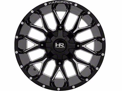 Hardrock Offroad H700 Affliction Gloss Black Milled 8-Lug Wheel; 20x12; -44mm Offset (03-09 RAM 2500)