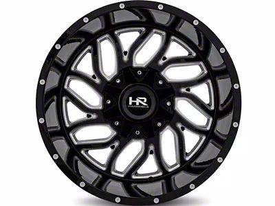 Hardrock Offroad H707 Destroyer Gloss Black Milled 8-Lug Wheel; 20x10; -25mm Offset (06-08 RAM 1500 Mega Cab)